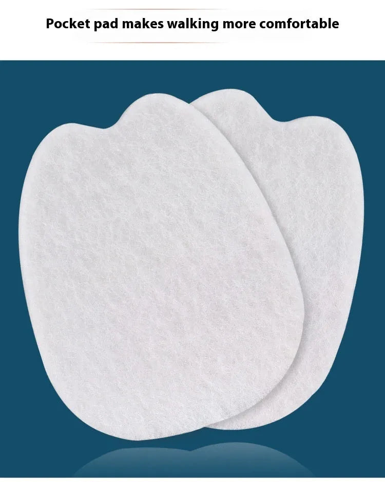 White thin felt anti-wear sticker for shoe tongue and front palm protection.