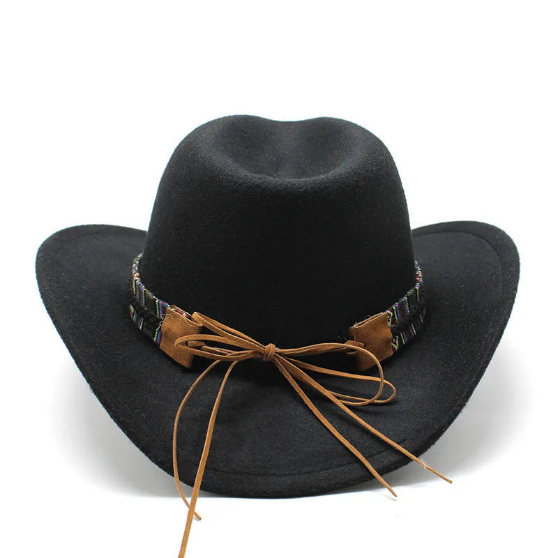 Western-style bell crown cowboy hat in woven polyester, shown in army green colour.