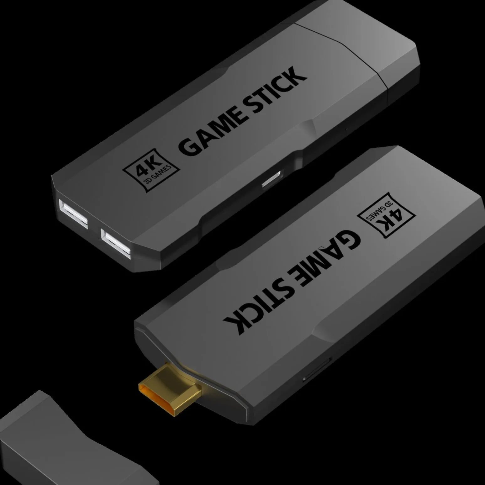 Compact 4K wireless open source TV game console with controller and cables