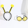 Children's insect theme fancy dress headband and glasses costume set in yellow and red
