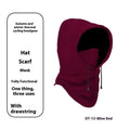 Thermal windproof cycling sports mask in polar fleece black free size unisex face cover