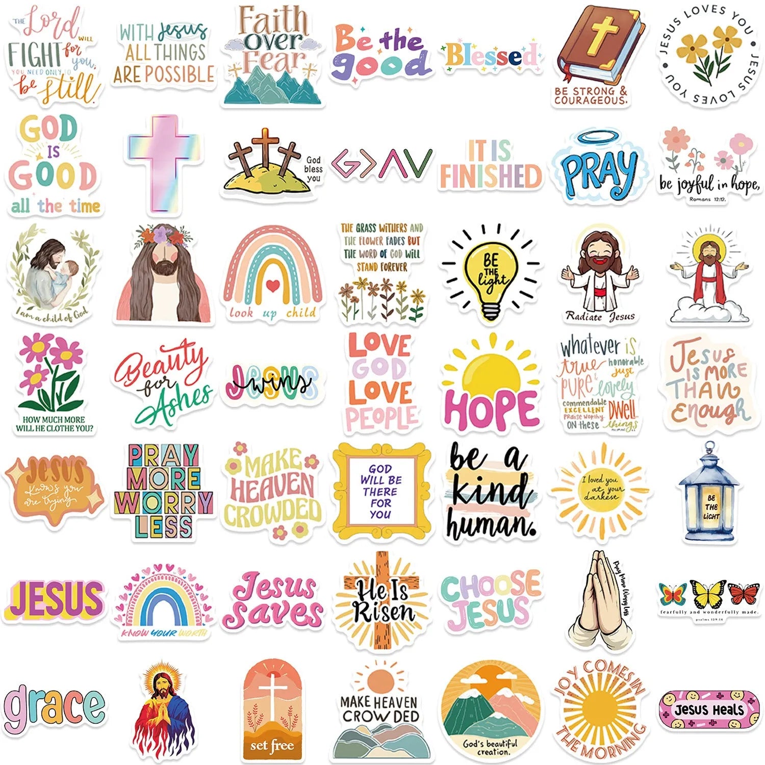 50 graffiti stickers in random patterns for laptop and phone decoration