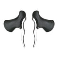 Pair of aluminium alloy road bicycle brake handles in black or black-silver colours