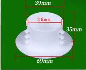 Plastic air conditioning hole cover kit with splits, plug caps, tuyeres, and sealing glue.