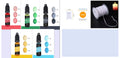 Set of 30 small bottles of candle and soap dye concentrate in various colours