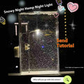 DIY snowy night light kit components for building a small street lamp Christmas desktop decor