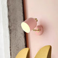 Compact aluminium wall lamp with a mirror front and a single LED light head.