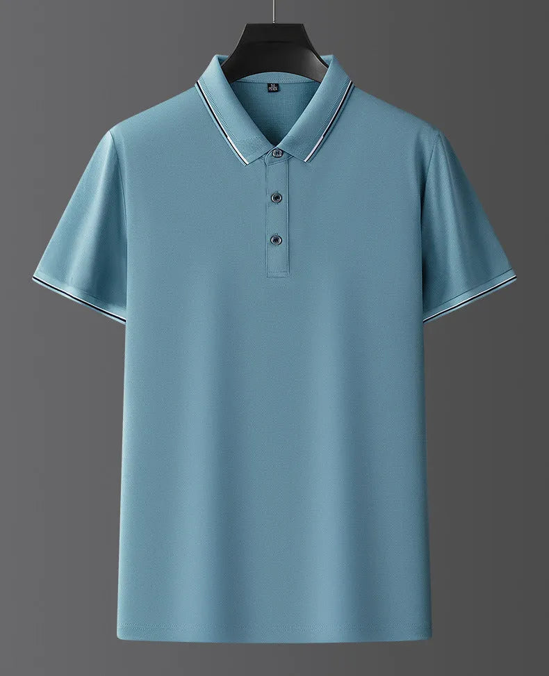 Men's mulberry silk short sleeve shirt in regular fit for summer wear