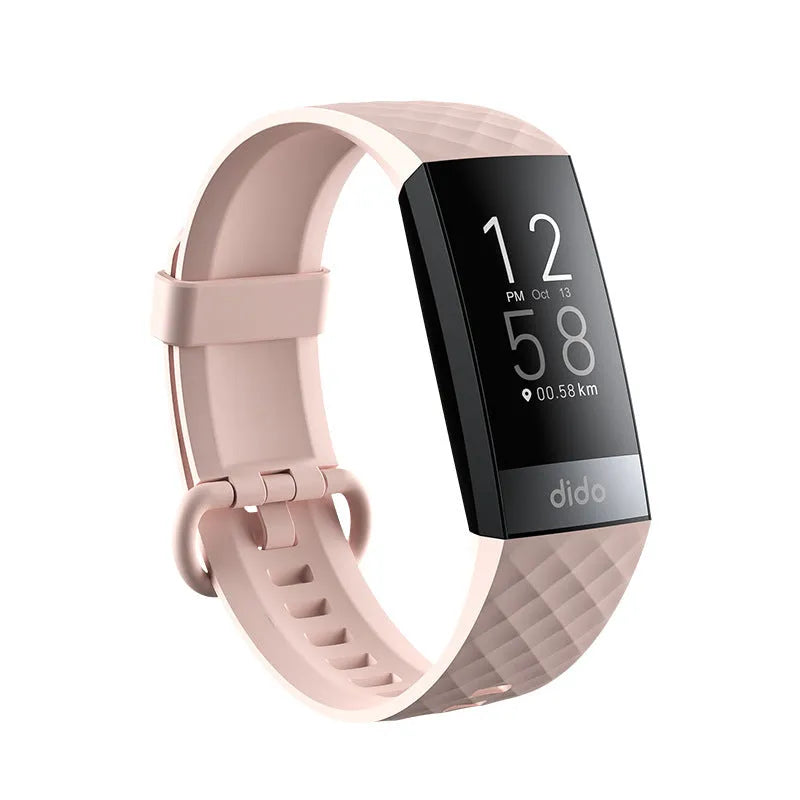 Y6 Black smart bracelet for blood pressure and ECG monitoring on a wrist, showing 1.1-inch screen.