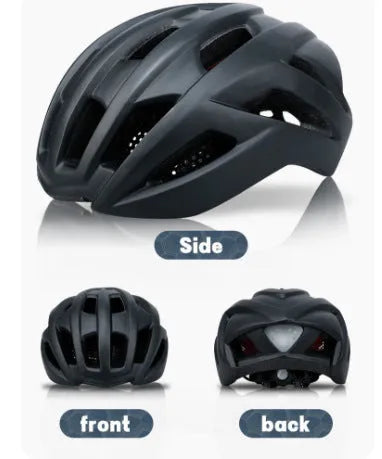 Orange lightweight bicycle helmet for road and mountain biking, showing ventilation holes.