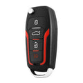 Red and black remote control car alarm system with two remotes for 3000m range security.