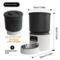 4-litre smart pet feeder with control panel and stainless steel food bowl.