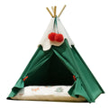 Semi-closed cat house with thickened cloth construction in brown mat colour