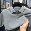 Loose-fit short sleeve cotton pullover sweater in a choice of six colours