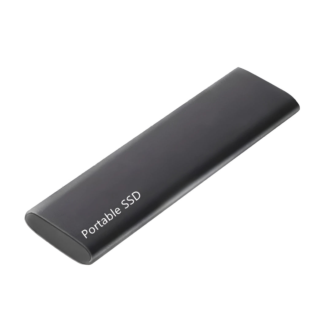Ultra-thin mobile SSD external hard drive with metal shell in red, black, blue, or silver interface options