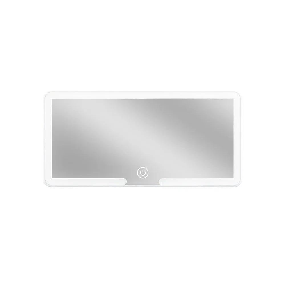 24cm automotive LED makeup mirror mounted on car sun visor with data cable