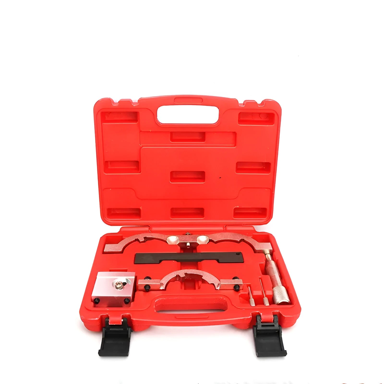 Red chrome-vanadium steel timing tool kit for Opel 1.4 Oncla LUJ engine.