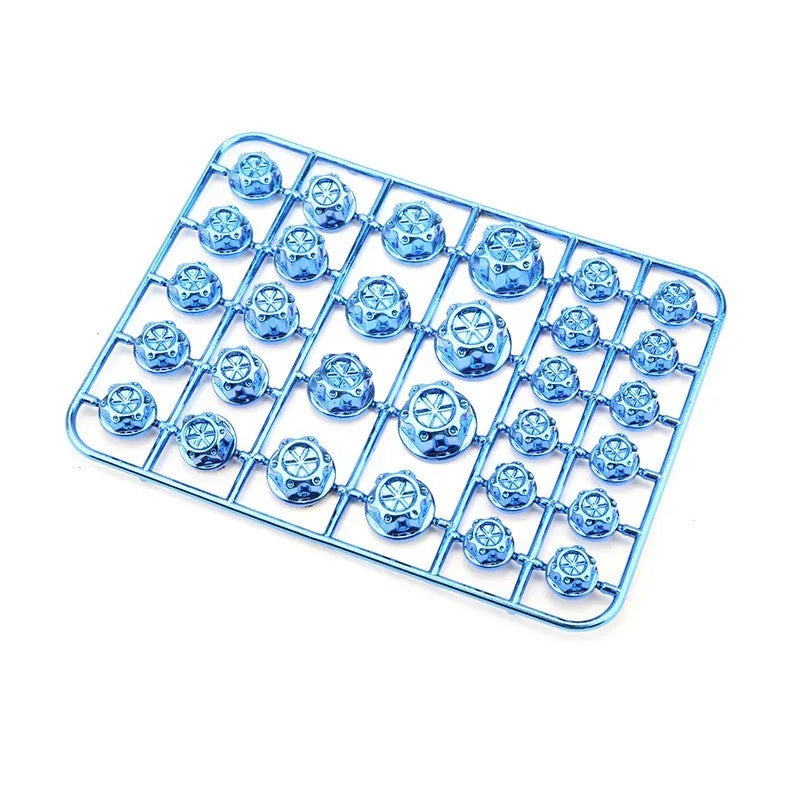 Set of 30 coloured ABS plastic screw caps for motorcycle engine hardware