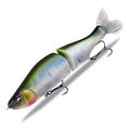 Hard plastic fishing swim bait lure measuring 185mm in length in one of fifteen available colours.