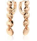 A pair of gold retro woven copper large circle hoop earrings.