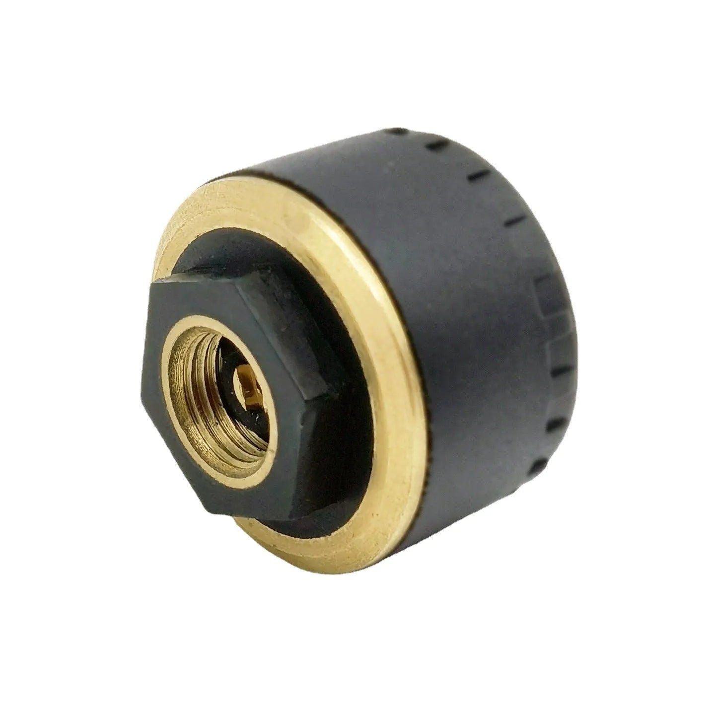 Four black Bluetooth tyre pressure sensors for car with mobile phone display
