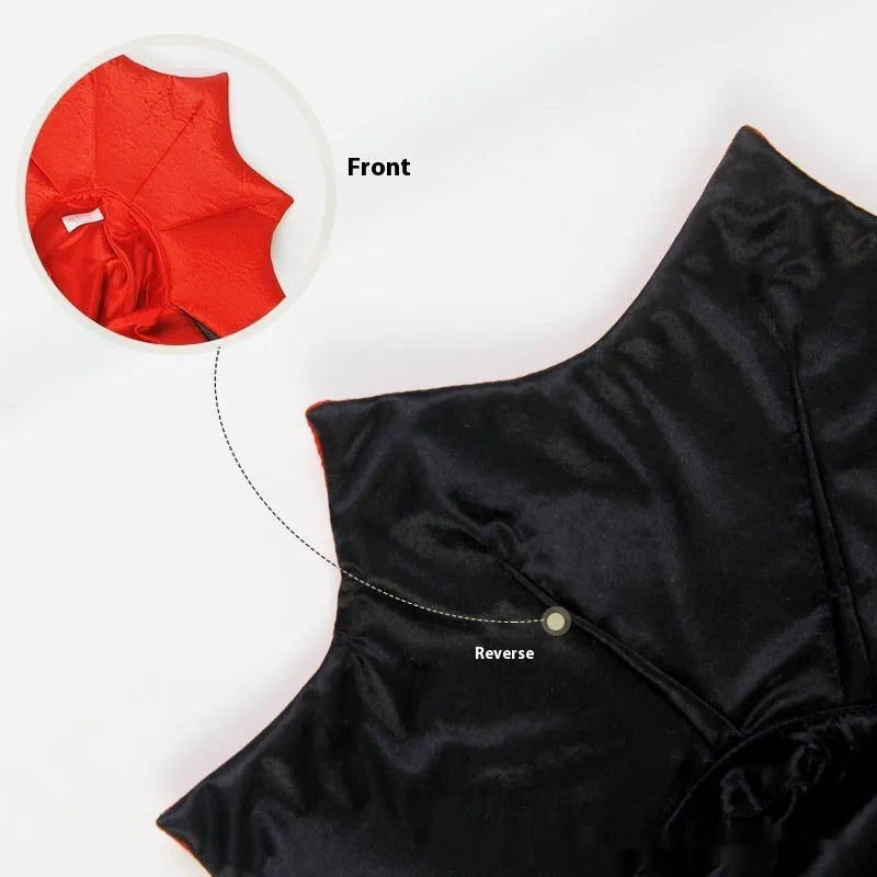 Black and red Halloween costume for cats and dogs with European and American styling