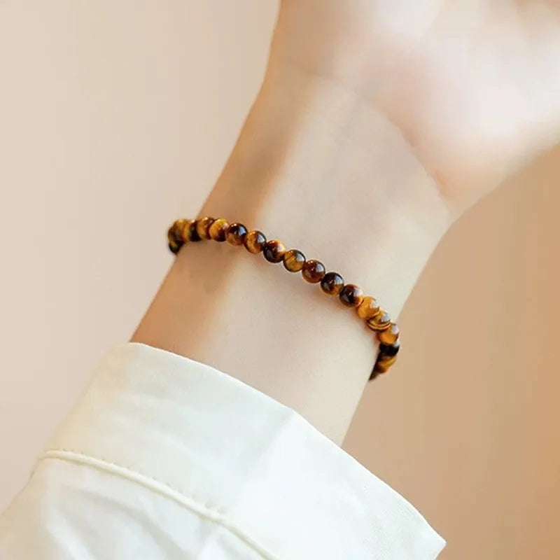 New Chinese style tigereye bracelet with geometric beads in three size options