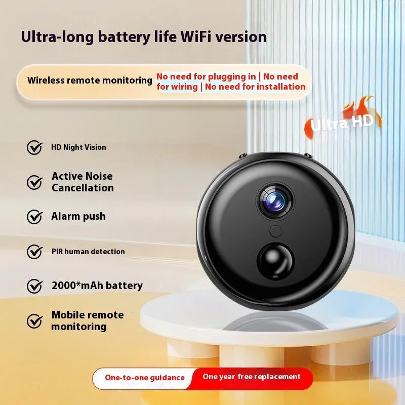 Wireless 360-degree security camera with night vision capability for remote monitoring