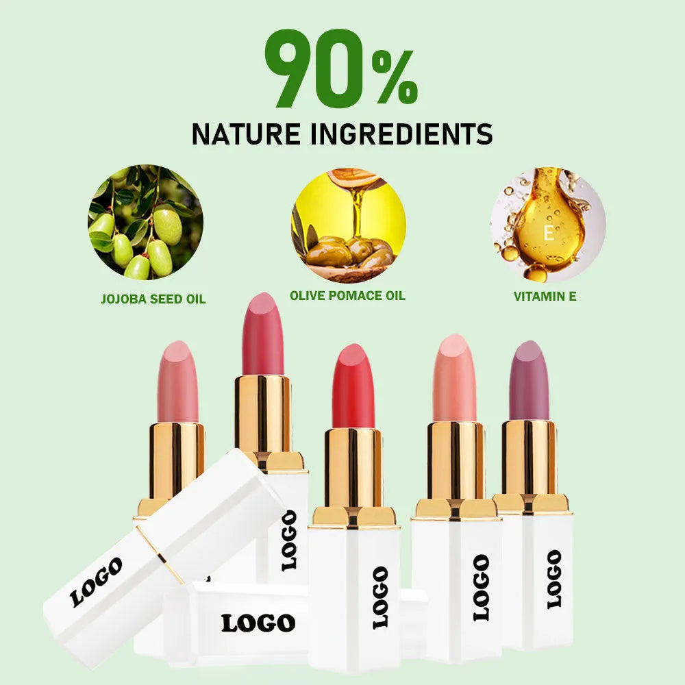 Matte finish lipstick in 24 colour shades with waterproof non-transfer formula