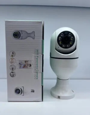 Wireless bulb security camera with 1080p HD resolution and full colour night vision capability