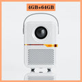 P10 portable Android projector in black or white with 720p resolution and 400 lumens brightness