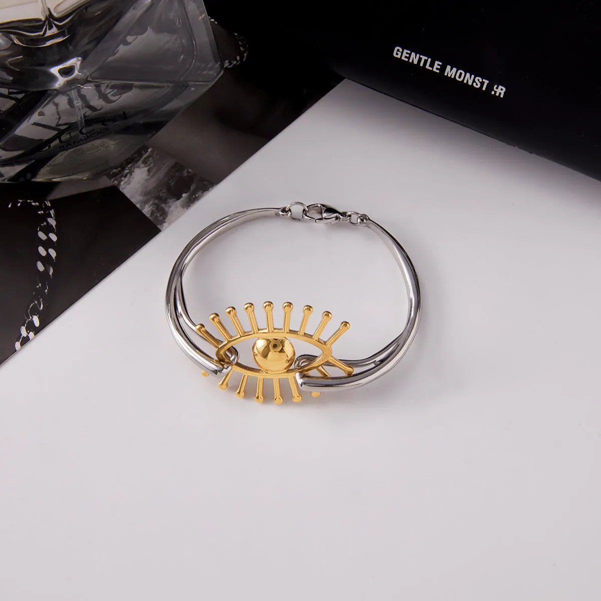 Stainless steel bracelet with Devil's Eye ornament in European American style, colour JDB0107032-PS