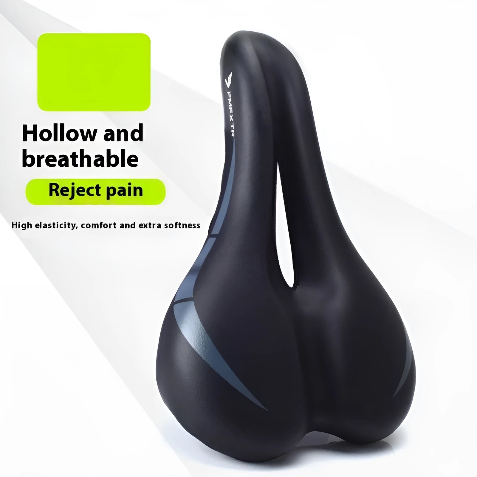 Bicycle saddle cushion with PU leather cover and foam padding, shown in 3147 hollow cushion colour