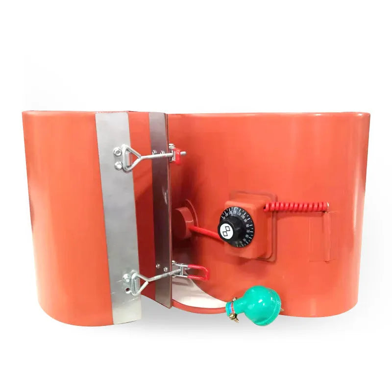 Silicone rubber heating belt wrapped around 200-litre industrial oil drum