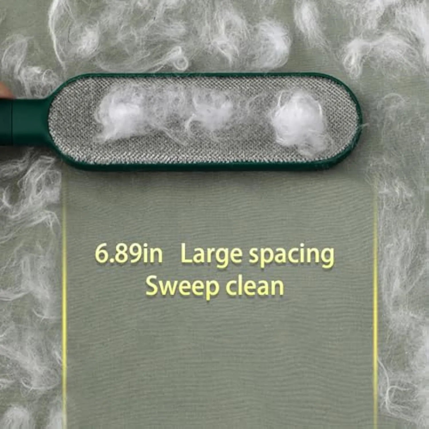 Blue, green, or white reusable double-sided pet hair remover brush with storage box