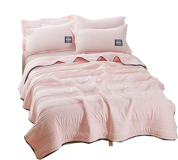 Pure colour seersucker cooling air conditioning quilt in multiple size options