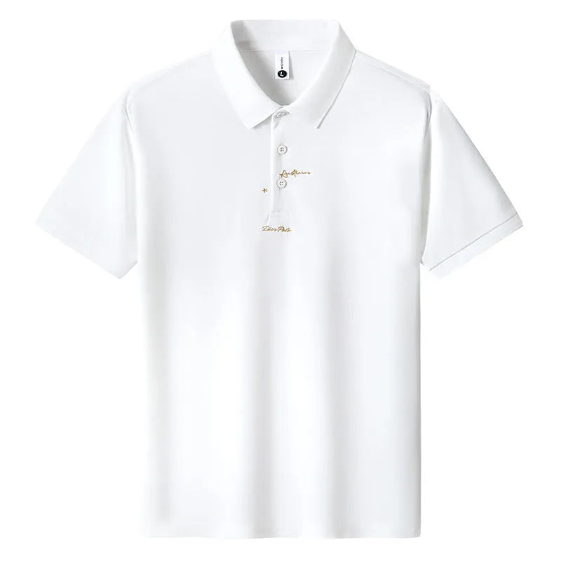 Men's loose fit casual cotton t-shirt in white, shown front-on, with short sleeves.