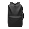Black Oxford cloth vacuum compression backpack with air pump for business travel