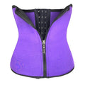 A black neoprene breasted body shaping belly band laid flat, showing its high-waist design.