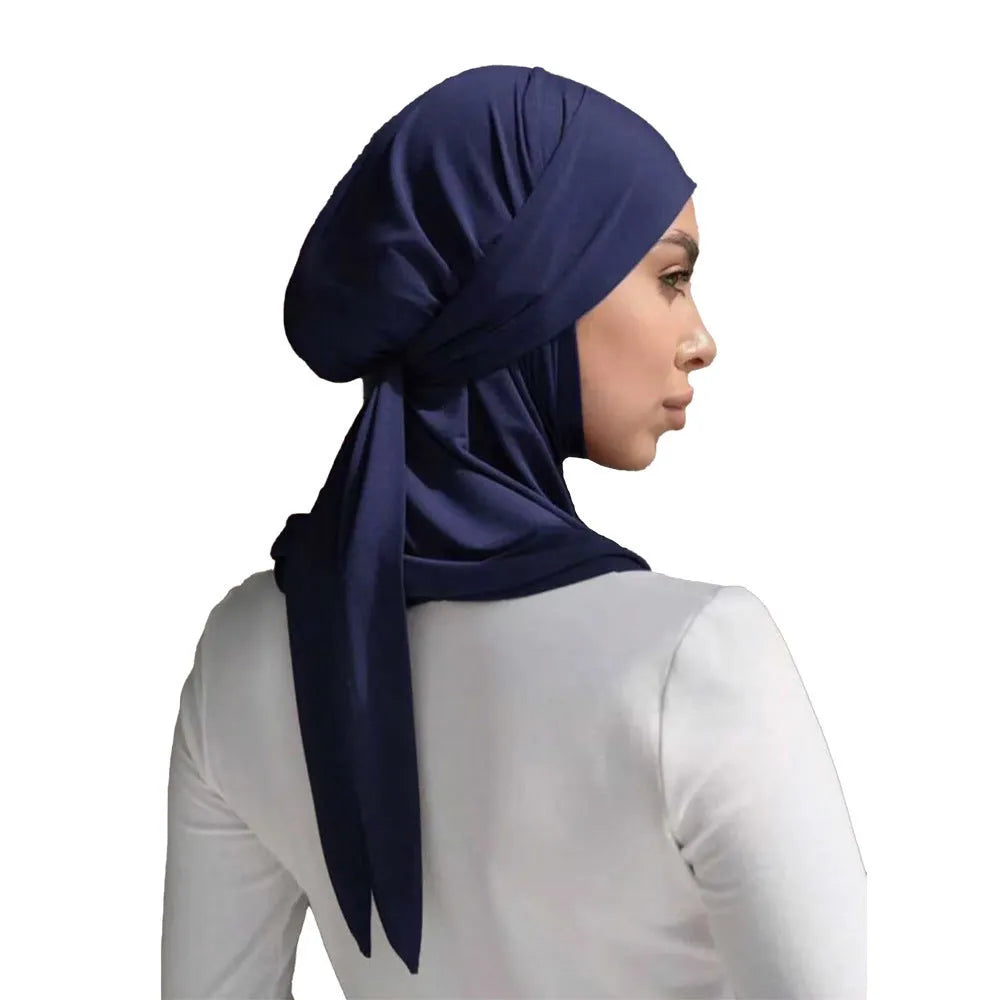 Women's hand-embroidered polyester headscarf in dome crown style for winter sun protection and windproofing in multiple colours