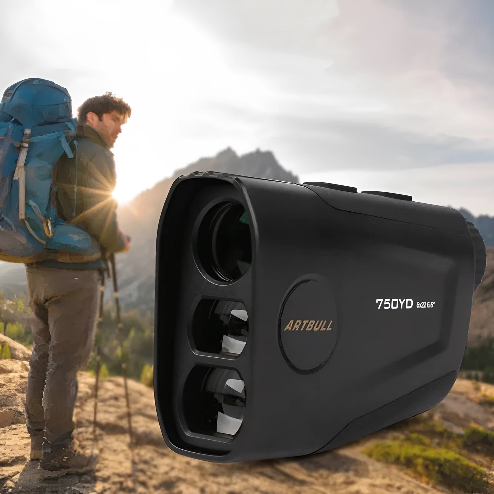 Golf laser rangefinder with slope compensation and flag lock feature