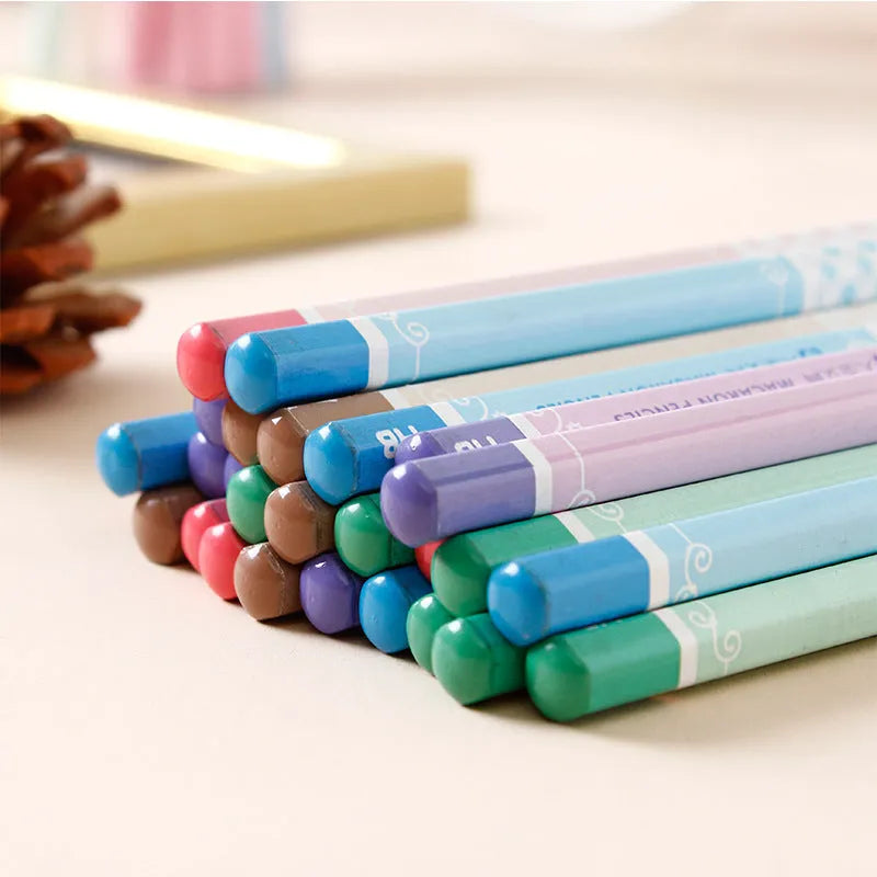 Basswood six-angle thermal transfer drafting pencil with HB refills