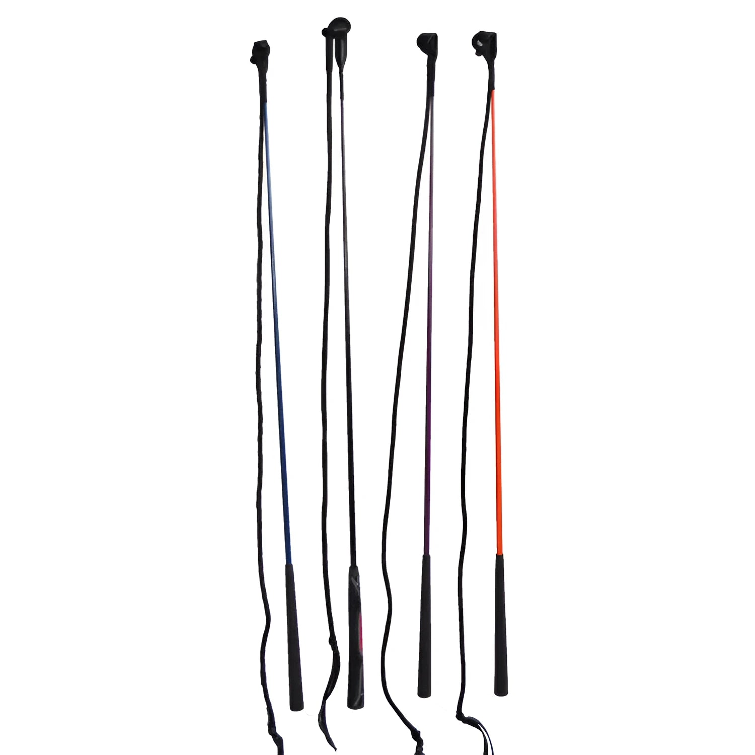 Reinforced nylon fibre training whip with fibreglass core for equestrian training