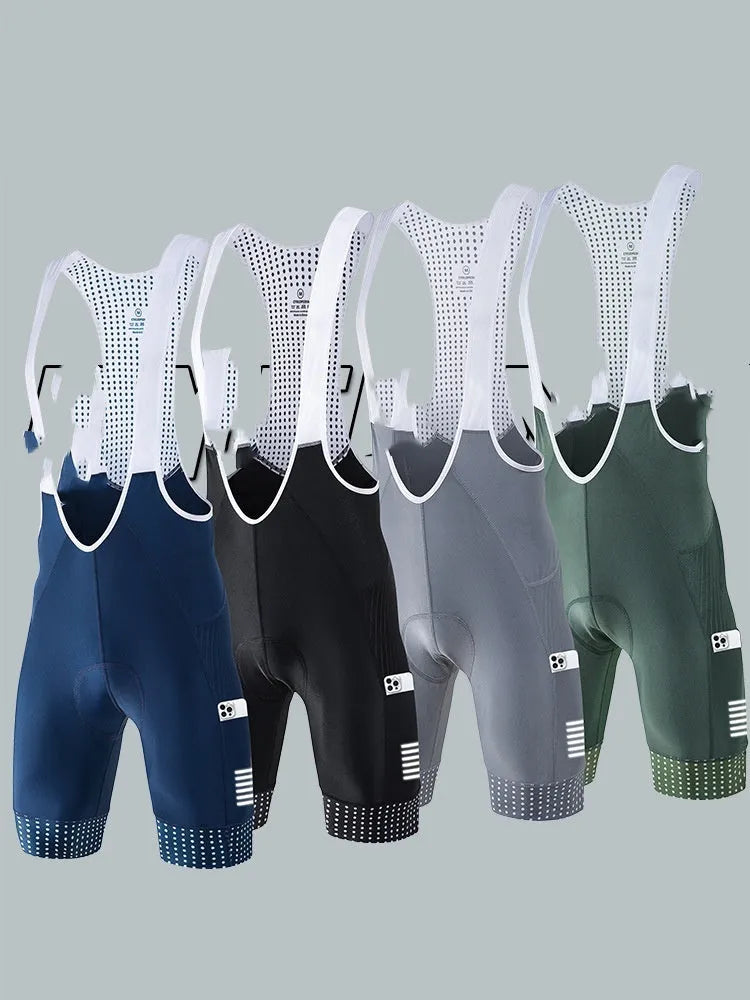 CYKBIKE men's cycling suspender shorts in black, dark blue, grey or army green colours
