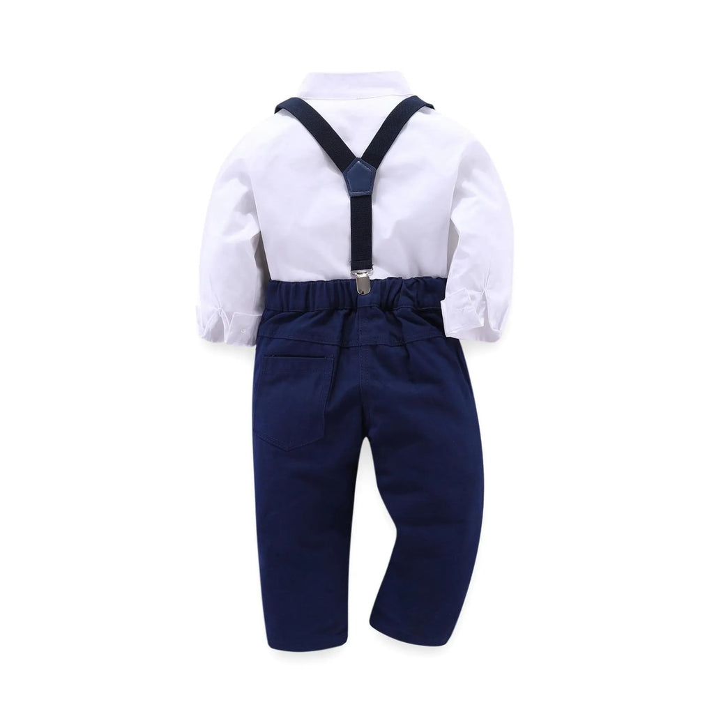 Blue European-American style boys suit with jacket and trousers for ages 8+ and heights 90-130cm