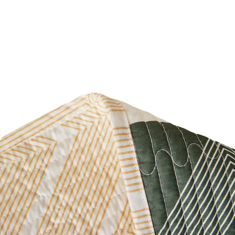 Pure cotton printed bed sheet set in modern simple style with reactive dyed patterns