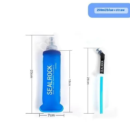 Off-road style plastic portable drinking straw with suction tube for outdoor hydration