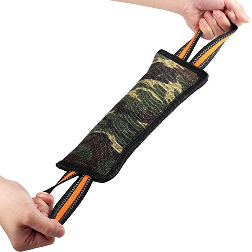 55cm long reflective yellow edge jute dog bite stick training toy