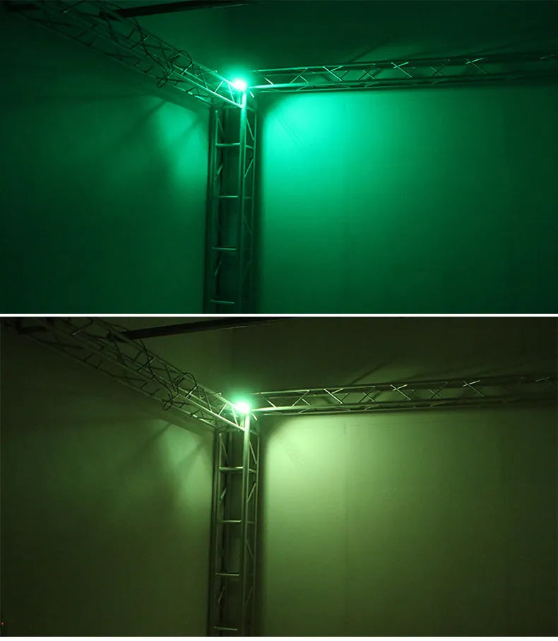 48-LED strobe light unit measuring 100x95x55mm with sound control for stage and club lighting