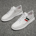 Summer breathable student trend lazy inner increase casual shoes in white with round toe and rubber outsole